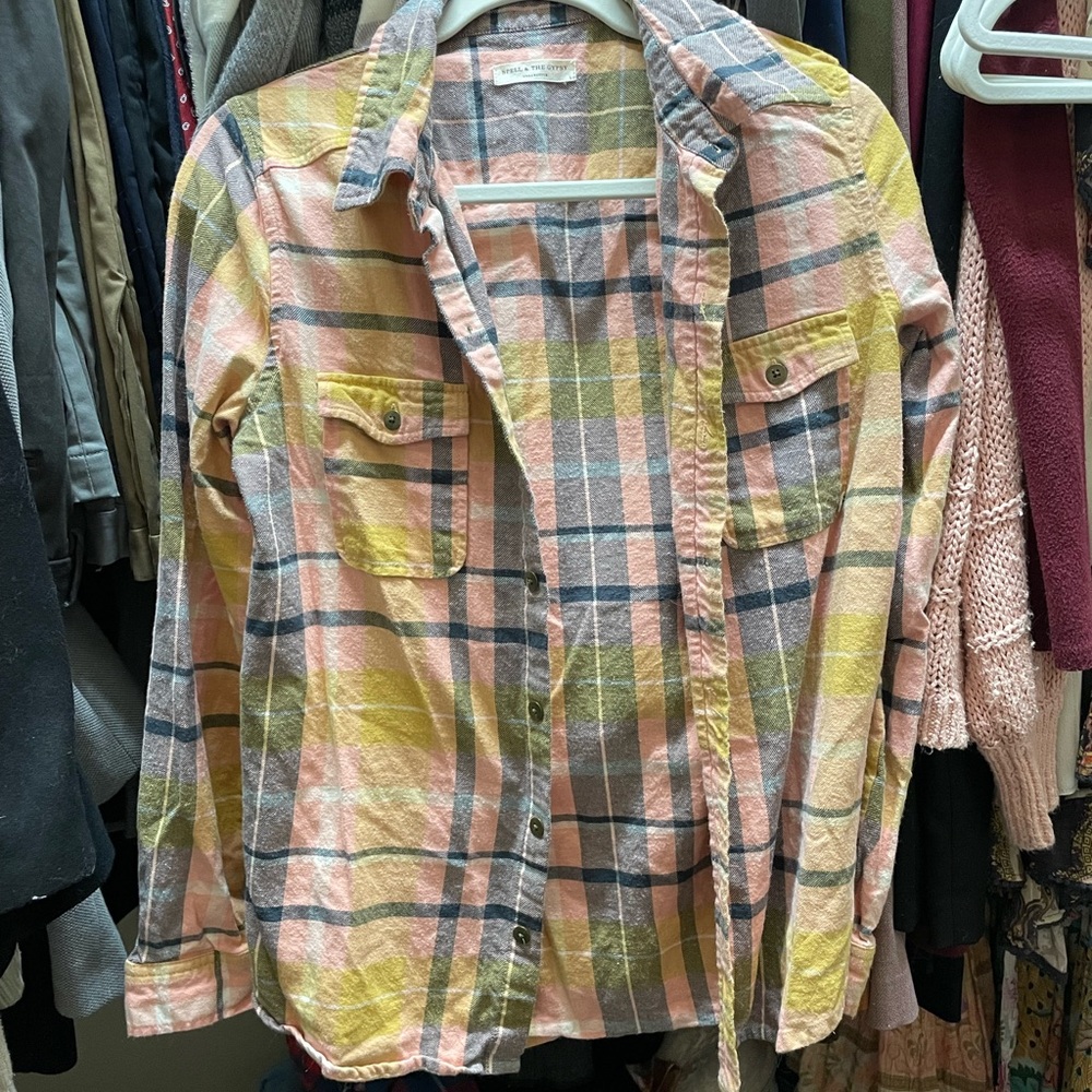 Spell Multicolor Plaid Long Sleeve Shirt